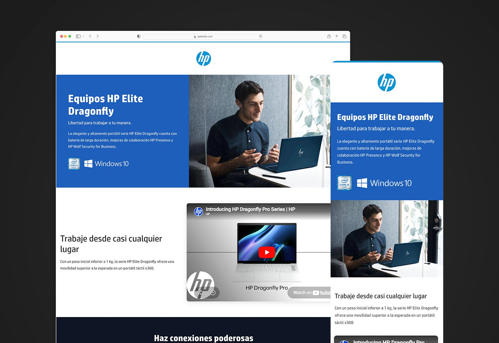 HP Dragonfly — Responsive Web System & Modular Design