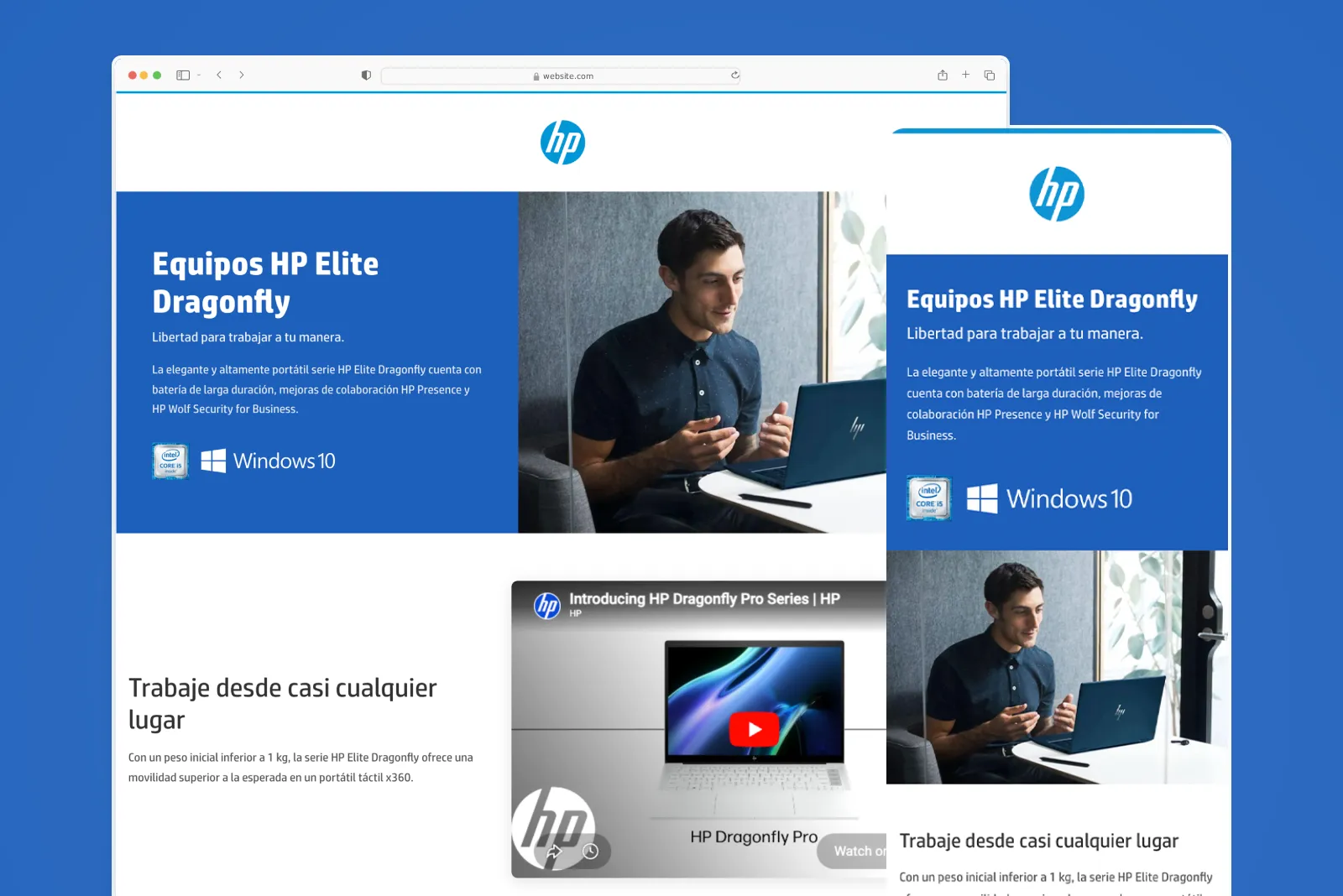 HP Dragonfly — Responsive Web System & Modular Design