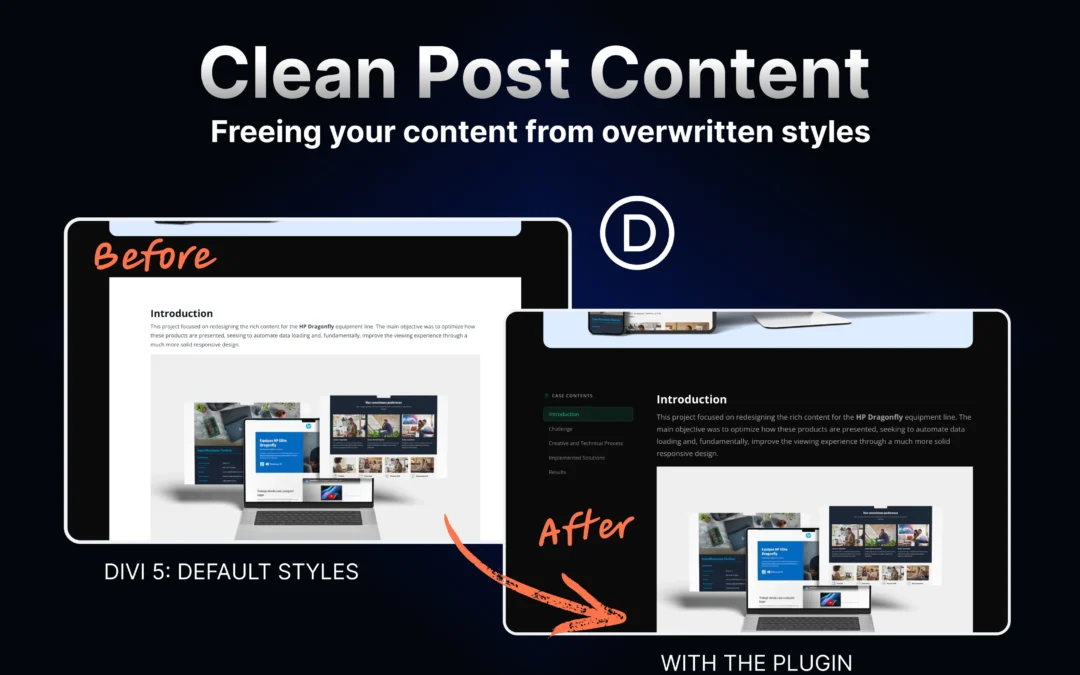 Clean Post Content for Divi 5 (Plugin WordPress)