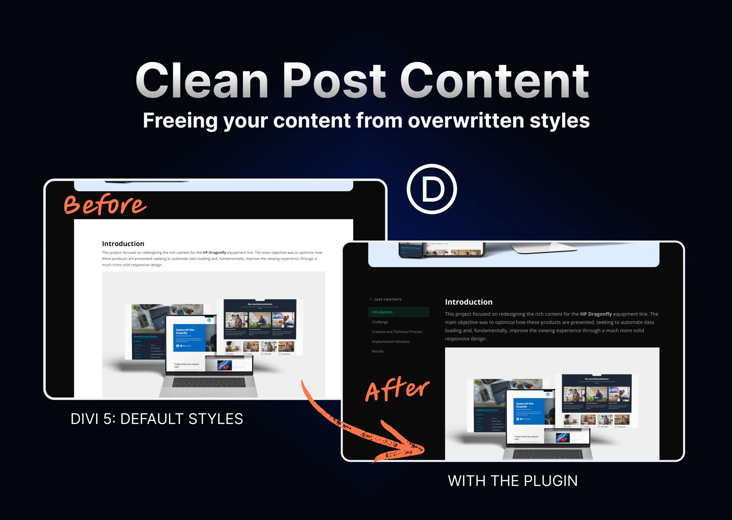 Clean Post Content for Divi 5 (Plugin WordPress)